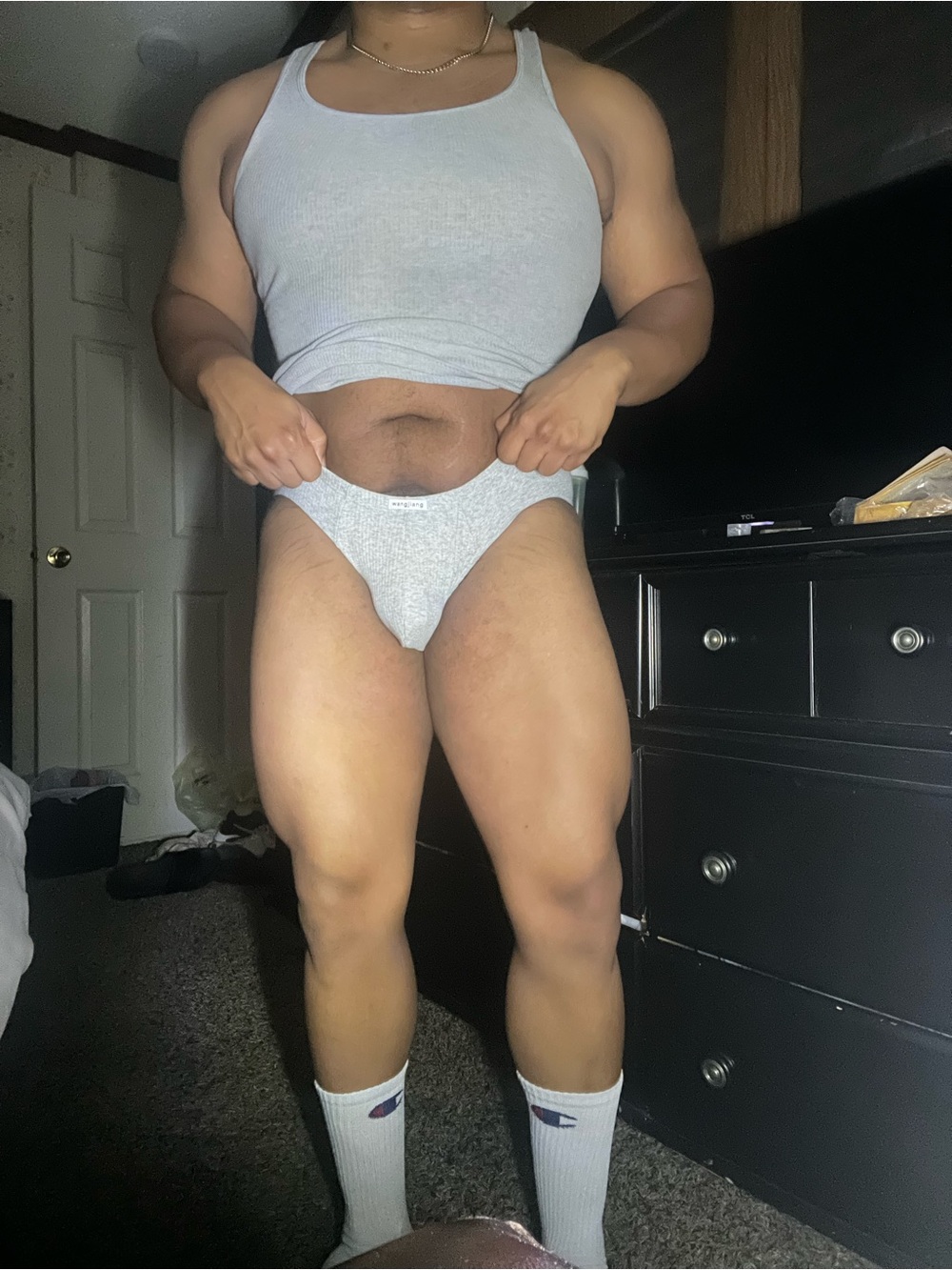 Men's Grey Ribbed Briefs - Comfortable Everyday Underwear - Picture 4 of 4